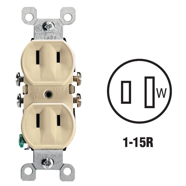 LEVITON RECIPIENTE ROTONDO A FILO SINGOLO 2 FILI Marrone 15A 125V - Foto 3